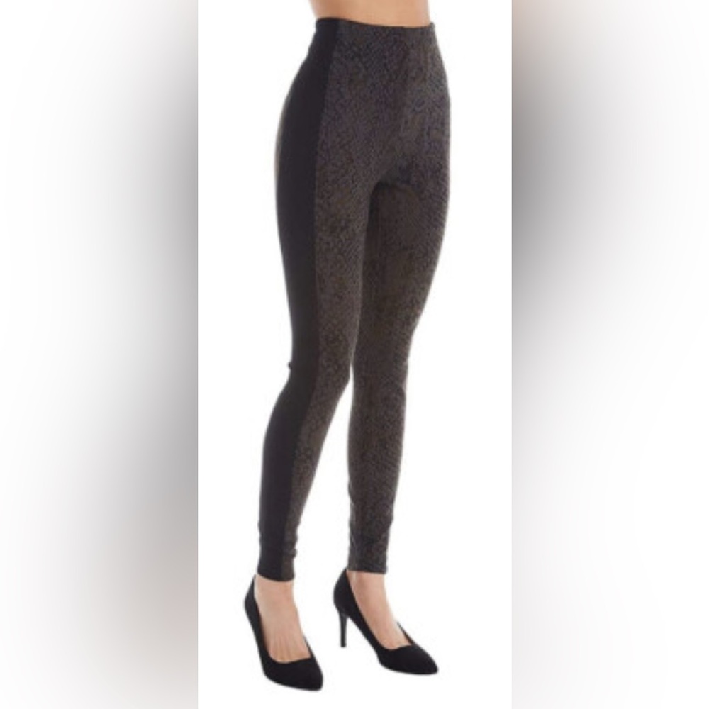 Lysse Black Snake Print Leggings with tummy control panel